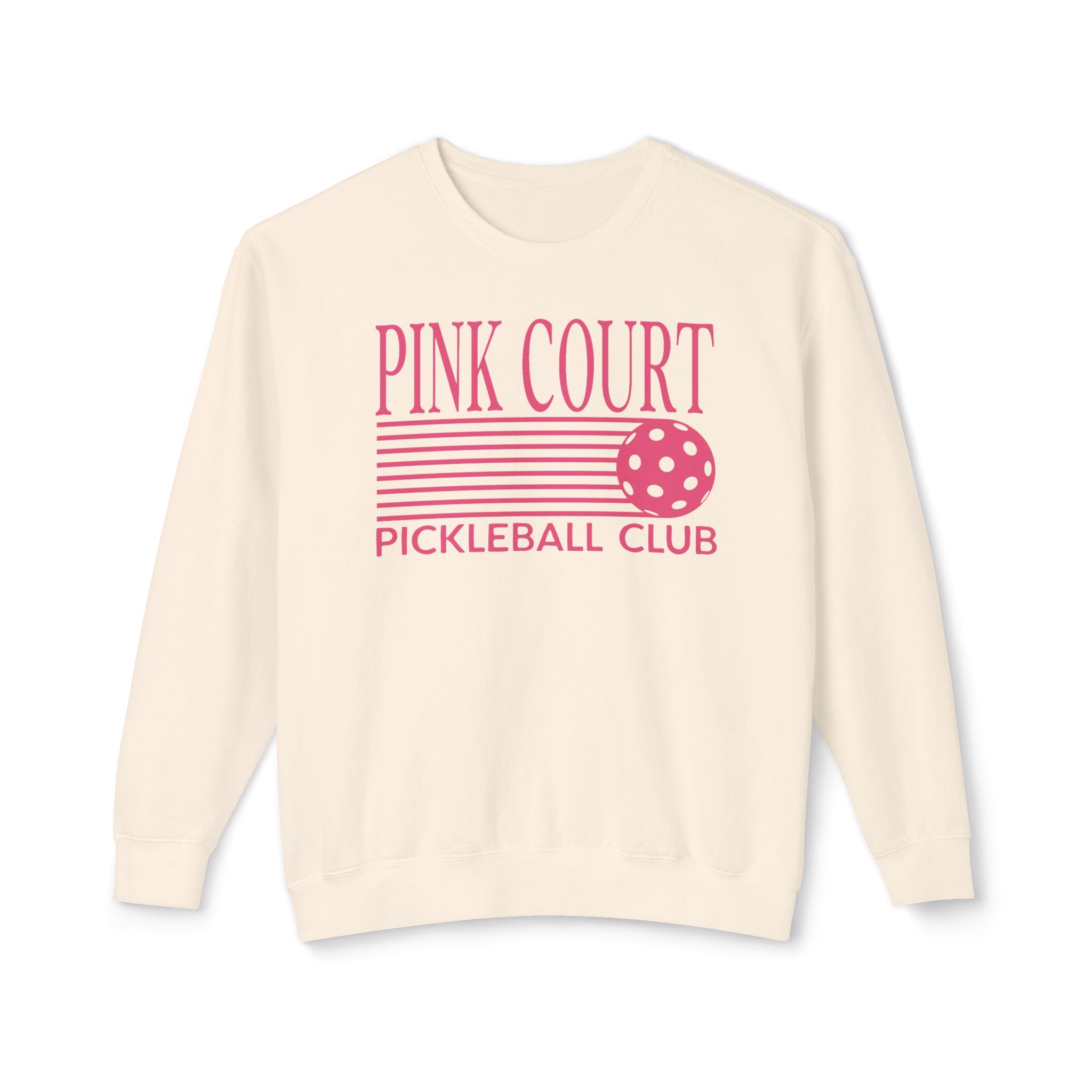 Retro Pink Court Pickleball Club Sweatshirt