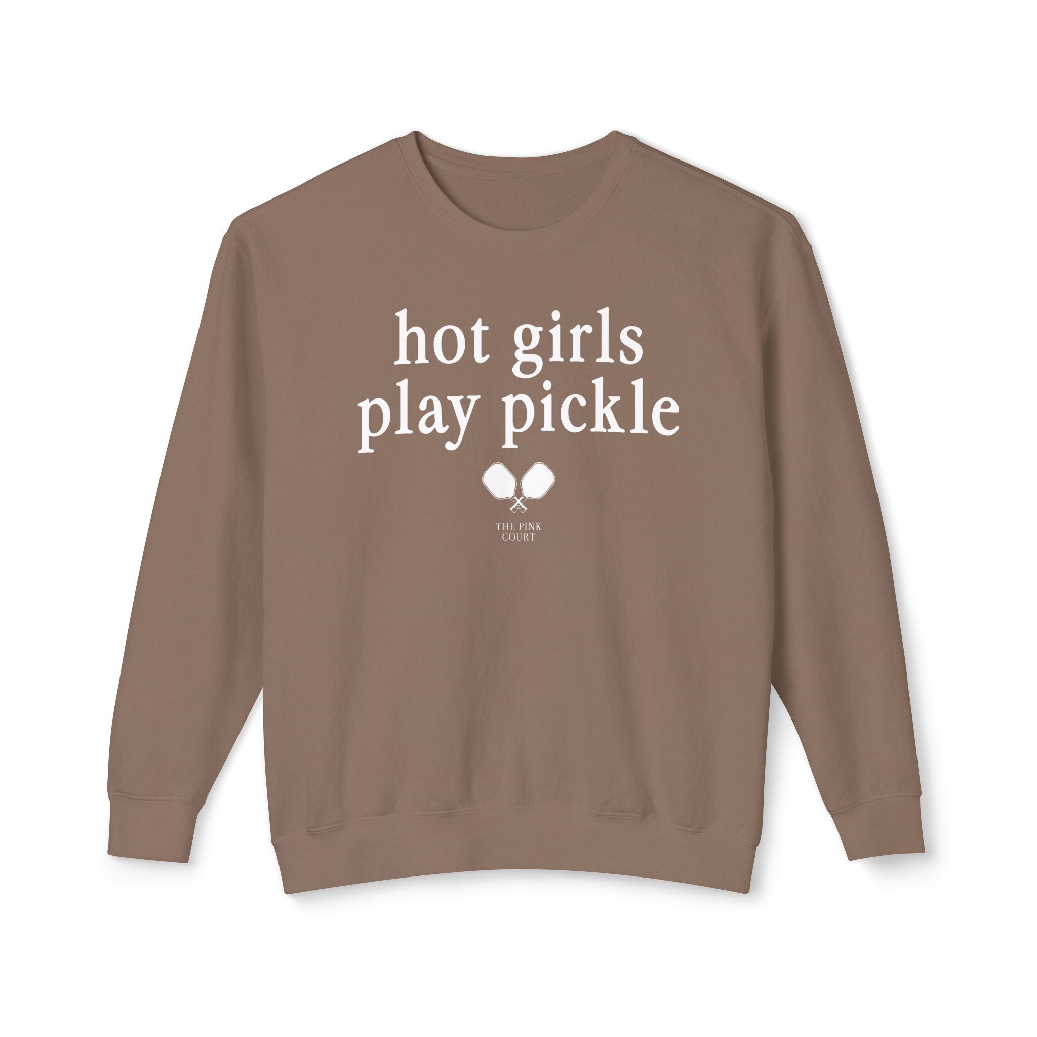 Hot Girls Play Pickle Sweatshirt (Espresso/White)