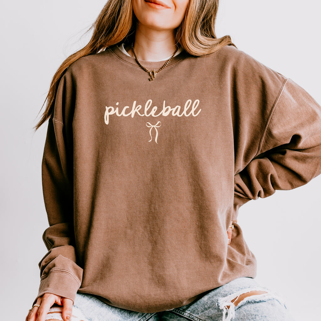 Pickleball Mini Bow Sweatshirt
